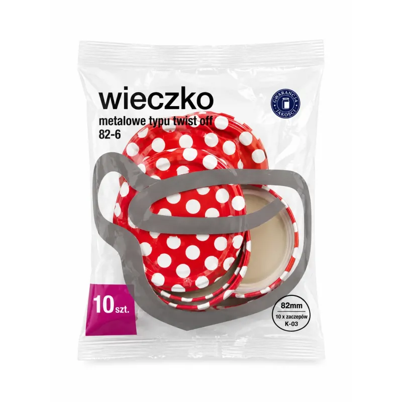 Viečko TO 82 Bodky, 0,7 l, balenie 10 ks