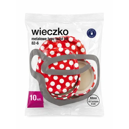 Viečko TO 82 Bodky, 0,7 l, balenie 10 ks