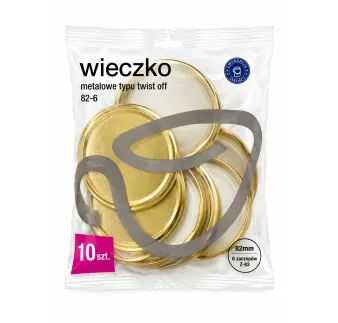 Viečko TO 82, 0,7 l, sada 10 ks, zlaté