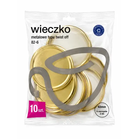 Viečko TO 82, 0,7 l, sada 10 ks, zlaté