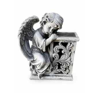 Solárny anjel, polyresin, 26 cm