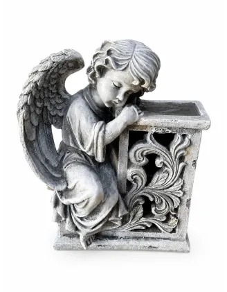 Solárny anjel, polyresin, 26 cm