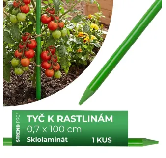 Tyč CountryYard, 100 cm, 7.0 mm, zelená, oporná, sklolaminát S270