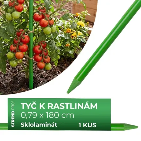 Tyč CountryYard, 180 cm, 7.9 mm, zelená, oporná, sklolaminát S279