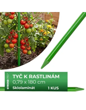 Tyč CountryYard, 180 cm, 7.9 mm, zelená, oporná, sklolaminát S279
