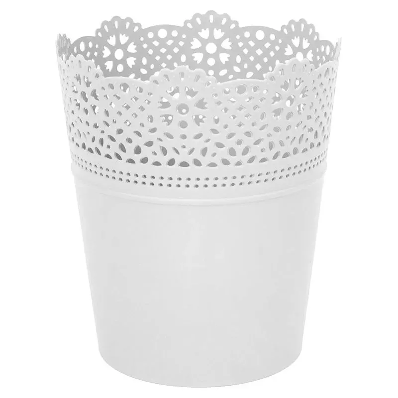 Kvetináč Lace s krajkou 12, 14 a 16 cm biela