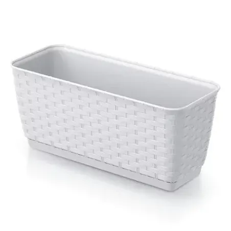 Truhlík Ratolla P s miskou 30, 40, 50, 60 cm biely