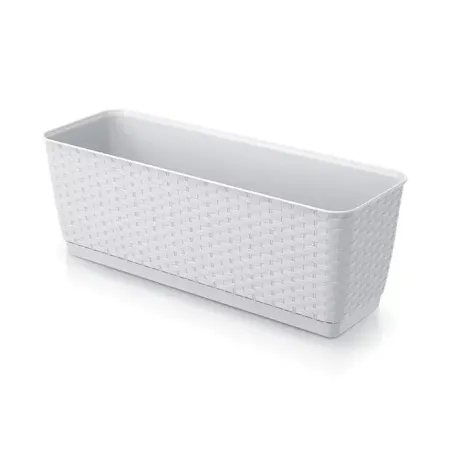 Truhlík Ratolla P s miskou 30, 40, 50, 60 cm biely