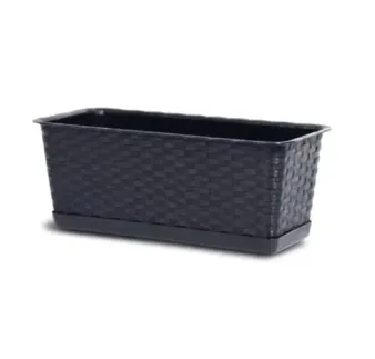 Truhlík Ratolla P s miskou 30, 40, 50, 60 cm antracit