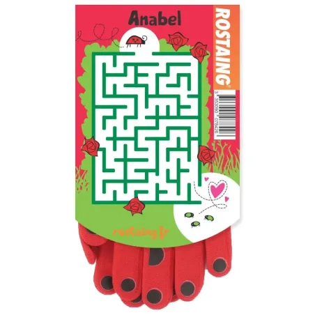 Rukavice detské Anabel 5-6r Lienka červené