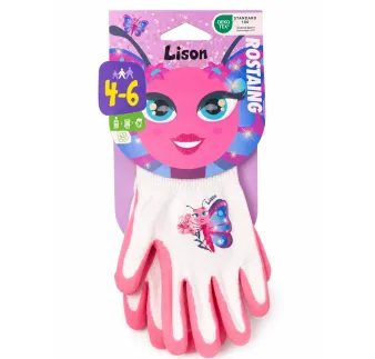 Rukavice detské Lison 4-6r ružové