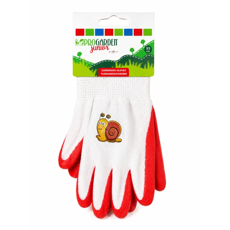 Rukavice záhradné, detské, dĺžka 21 cm, slimáčik