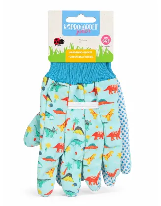 Rukavice záhradné detské 18 cm, dinosaury