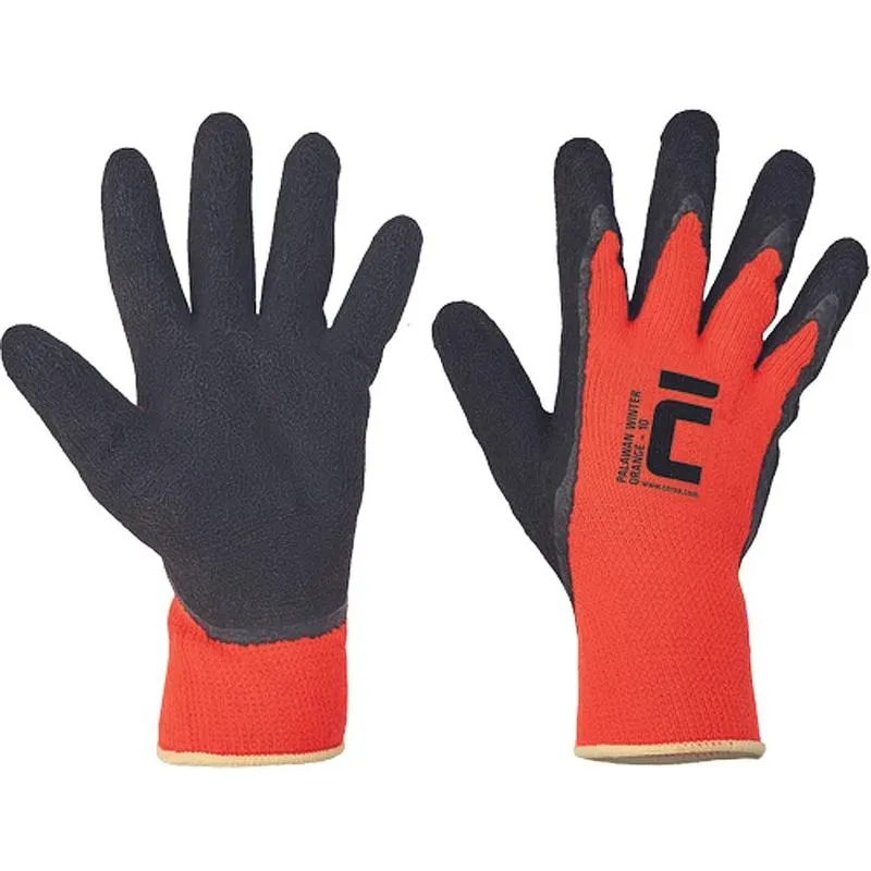 Rukavice 11/XXL, Palawan Winter Orange, zimné, zateplené, nylon, Latex
