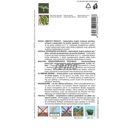 Fazuľa kolíková veľké biele zrno Albena