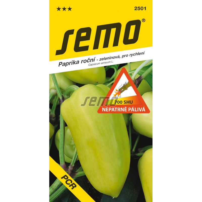 Paprika zeleninová jemne pálivá PCR