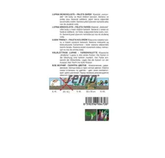 Lupina mnoholistá Zmes farieb