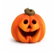 Dekoračná Halloween tekvica s veselou tvárou menšia Dekoračná Halloween tekvica s veselou tvárou menšia