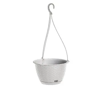 Kvetináč závesný 21,5 cm Ratolla Round biely