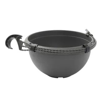 Kvetináč závesný 35 cm Terrae s vešiakom antracit Grigio fumo