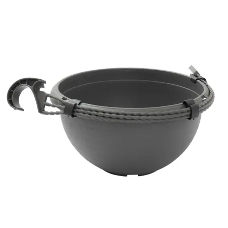 Kvetináč závesný 35 cm Terrae s vešiakom antracit Grigio fumo