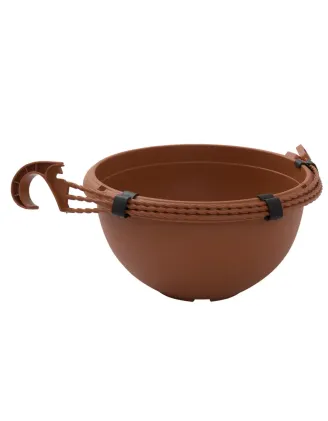 Kvetináč závesný 25 cm Terrae s vešiakom terakota