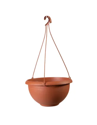 Kvetináč závesný 25 cm Terrae s vešiakom terakota