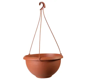 Kvetináč závesný 30 cm Terrae s vešiakom terakota