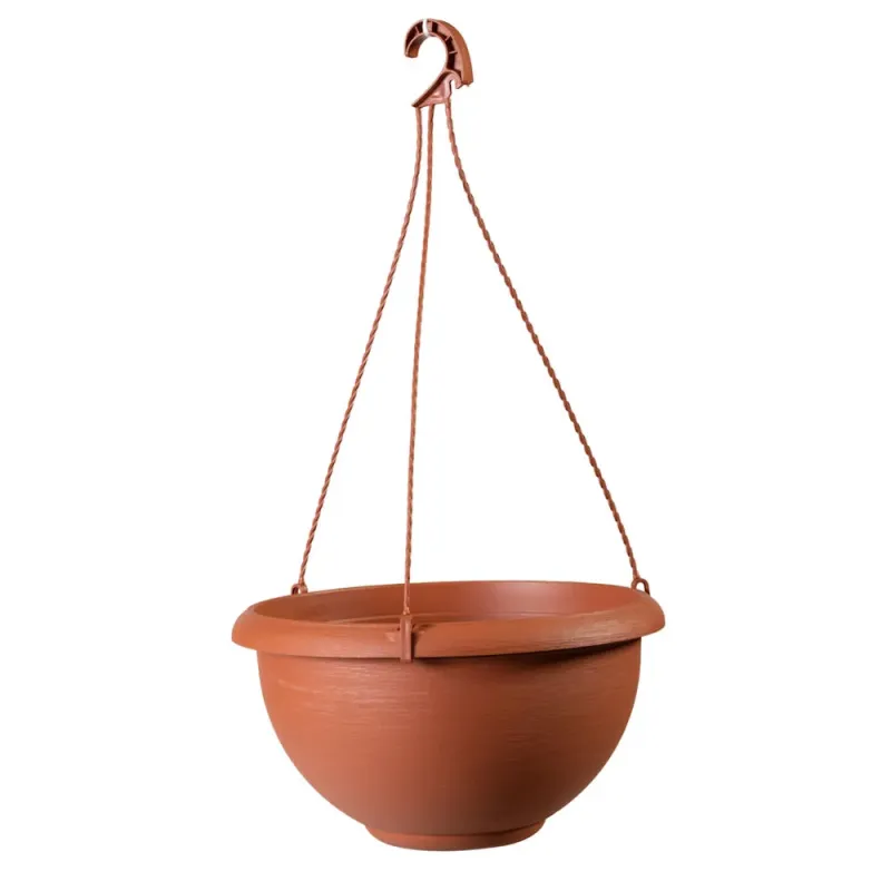 Kvetináč závesný 30 cm Terrae s vešiakom terakota