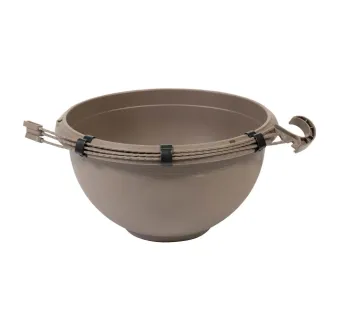 Kvetináč závesný 25 cm Terrae s vešiakom hnedý Beige scuro