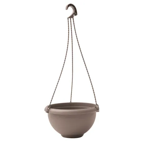 Kvetináč závesný 30 cm Terrae s vešiakom hnedý Beige scuro