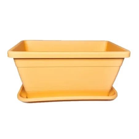Truhlík Fulia 20 cm s podložkou žltý