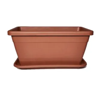 Truhlík Fulia 20 cm s podložkou terakota
