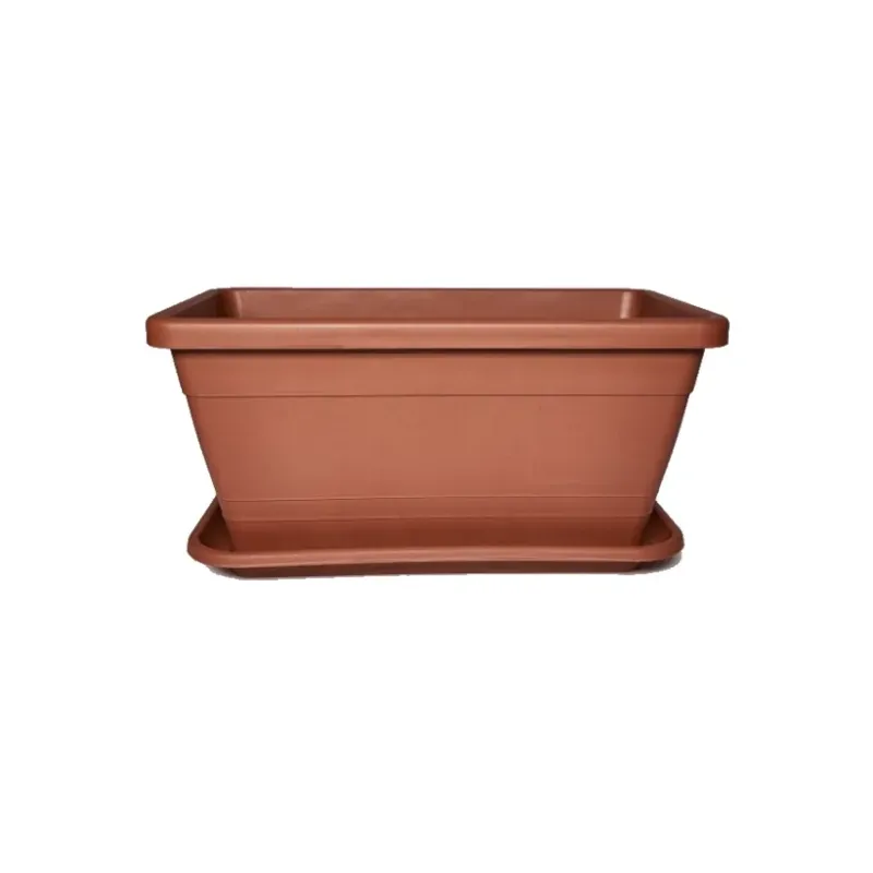 Truhlík Fulia 20 cm s podložkou terakota
