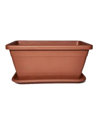 Truhlík Fulia 20 cm s podložkou terakota