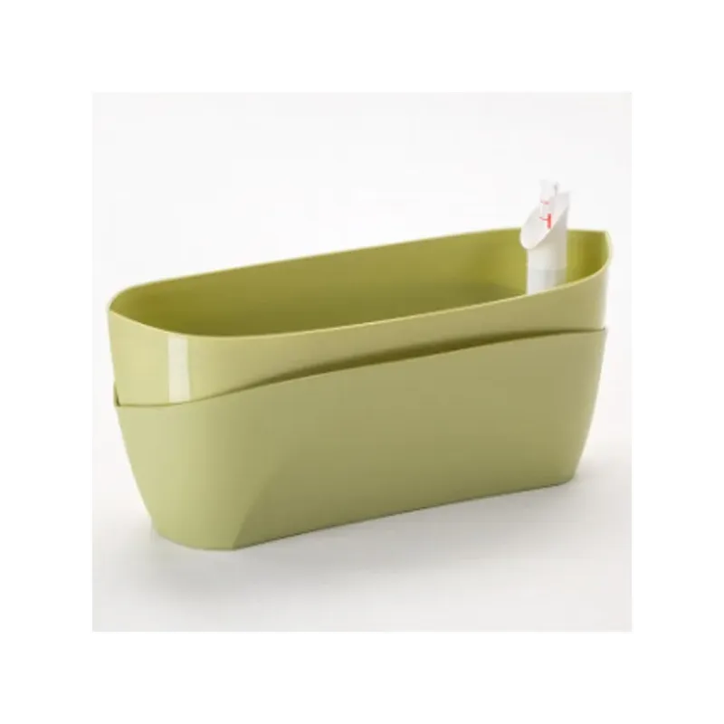 Truhlík Doppio 38 cm samozavlažovací olivový
