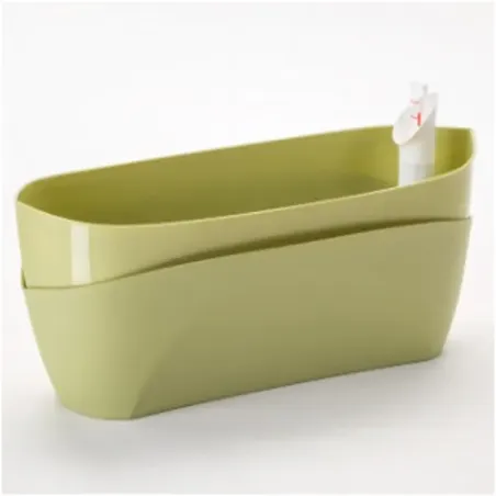 Truhlík Doppio 38 cm samozavlažovací olivový