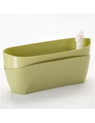 Truhlík Doppio 38 cm samozavlažovací olivový