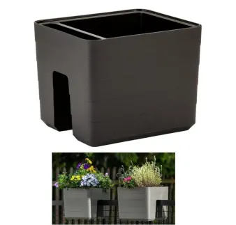 Truhlík Berberis 30 × 24 cm na zábradlie antracit