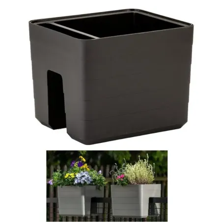 Truhlík Berberis 30 × 24 cm na zábradlie antracit