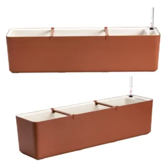 Truhlík Berberis 80 cm terakota + slon.kosť