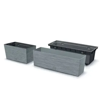 Truhlík 58 cm Furu Case s vkladom sivý beton