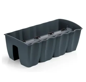 Truhlík Crown 58 cm vlnka na zábradlie antracit