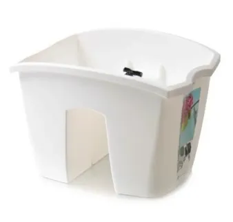 Truhlík Crown 24,2 cm vlnka na zábradlie biely