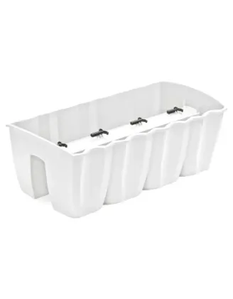 Truhlík Crown 58 cm vlnka na zábradlie biely