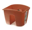 Truhlík Crown 24,2 cm vlnka na zábradlie terakota Truhlík Crown 24,2 cm vlnka na zábradlie terakota