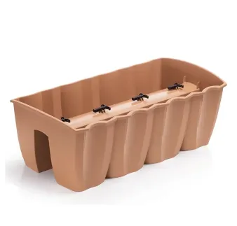 Truhlík Crown 58 cm vlnka na zábradlie terakota