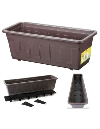 Truhlík 50 cm Gardenflor samozavlažovací hnedý