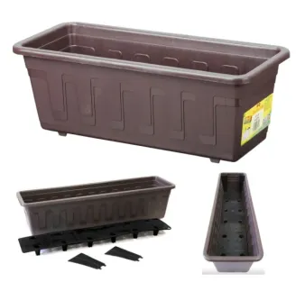 Truhlík 40 cm Gardenflor samozavlažovací hnedý