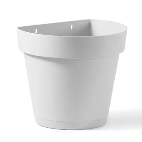 Kvetináč nástenný Cleo 18 cm biely